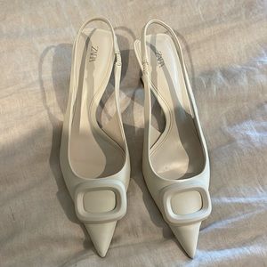 Zara Embellished Heel sling back